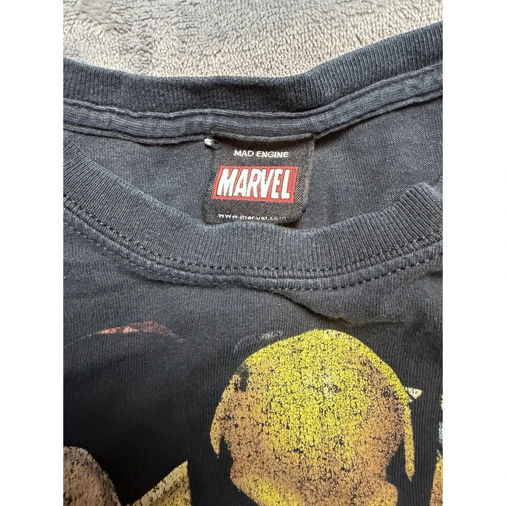 Vintage Y2K Marvel Mad Engine X Men Avengers Collage T Shirt Black Men's Size XL